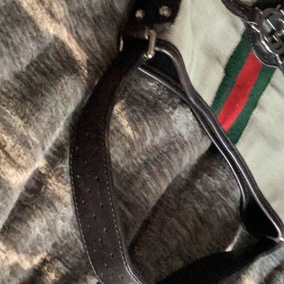 GUCCI SHERRY LINEshoulder bag hobo beige /brown canvas leather interlocking - Picture 10 of 13